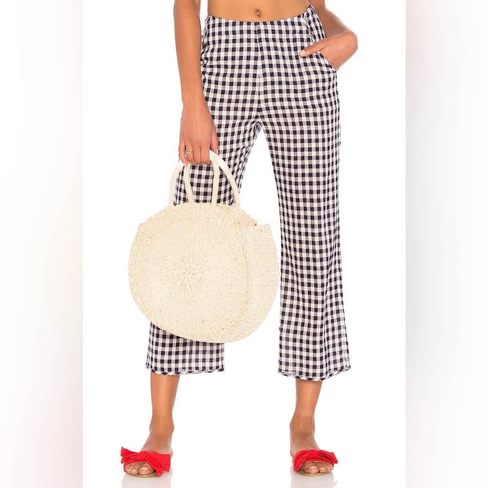 Capulet Lune Pants in Navy Gingham